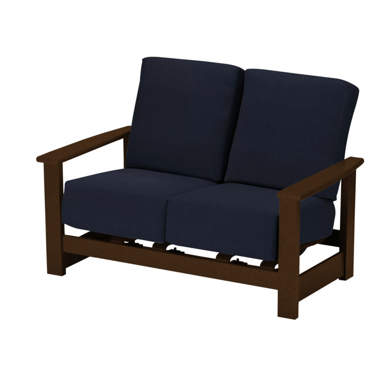 Leeward 56.5'' Wide Loveseat with Cushions, Spectrum Indigo Sunbrella®, Kona