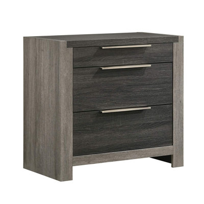 Table de chevet, finition grise