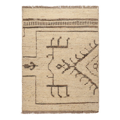 Rug & Kilim’S Modern Classics Rug In Beige With Brown Geometric Patterns