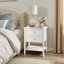 Table de chevet 2 tiroirs avec rangement 25,6 po, blanc-1570120227-1576353600