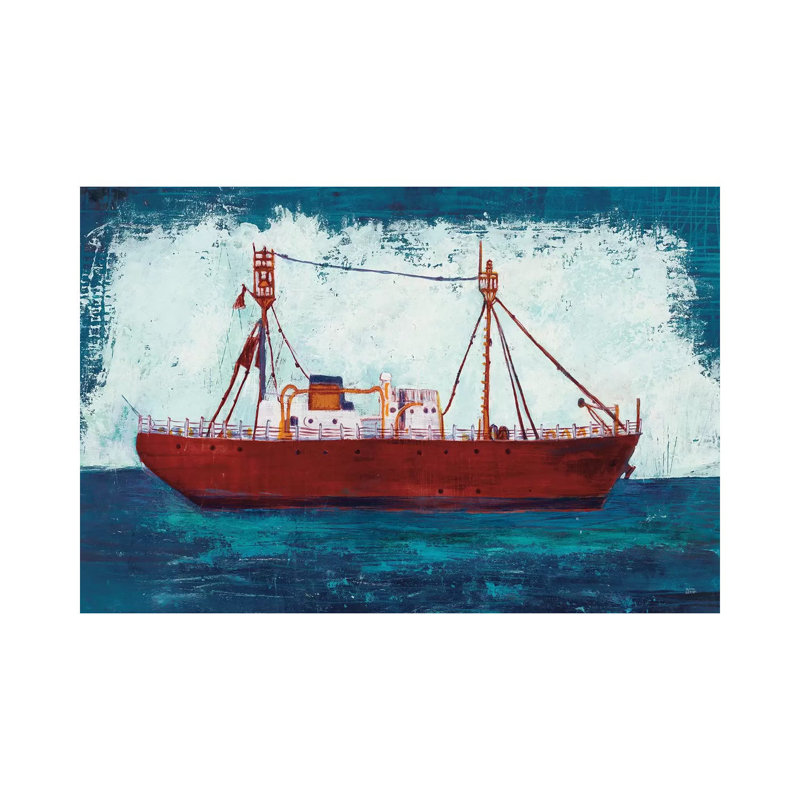 Nantucket Lightship Navy by Melissa Averinos - 1 Piece Wrapped Canvas Painting, 101.6 cm H x 66.04 cm W x 3.175 cm D