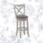 Swivel Upholstered Counter Stool with Solid Wood Frame-539139260