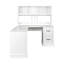 Bureau d'ordinateur à domicile avec huche, finition blanc antique-2002288487