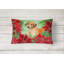  Coussin intérieur / extérieur Rhodesian Ridgeback Poinsettias