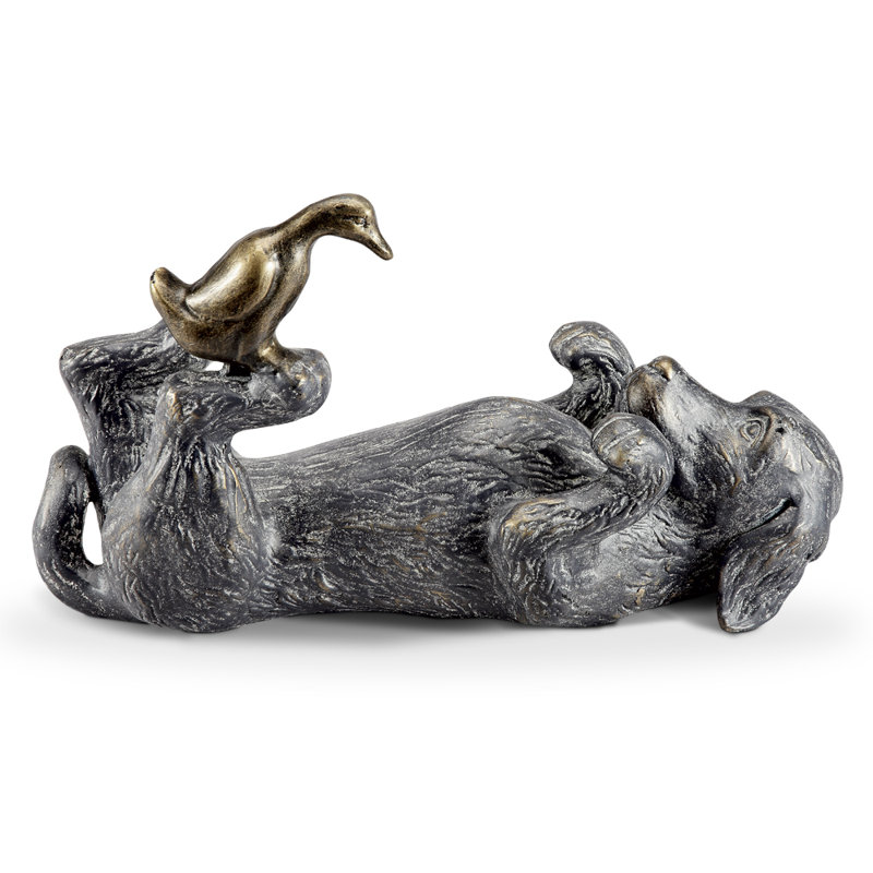 Sculpture de jardin chiot