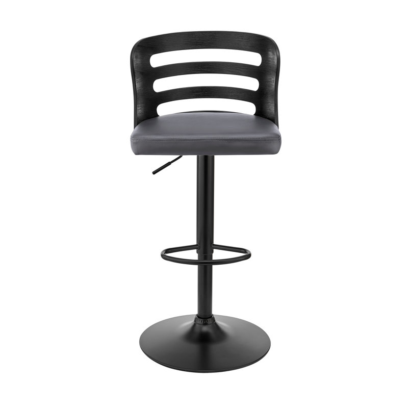 Eastridge Swivel  Bar Stool, Matte Black / Grey, Black, Black