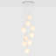 Luminaire suspendu blanc mat 9 lumières Alumina