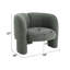 Fauteuil d'appoint luxueux en tweed avec duvet de plumes