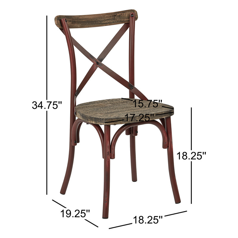 Ankrim 18.25'' H Side Chair, Antique Red