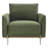  Jay Upholstered Square Arm Accent Chair with Metal Legs