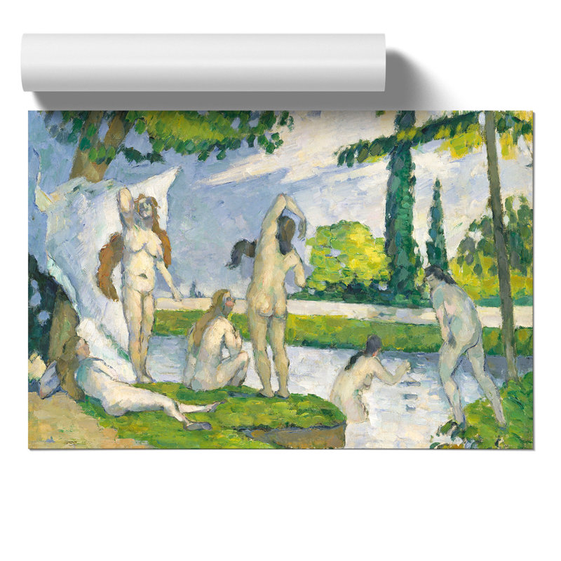 Bathers by Paul Cezanne - Frameless Print, 21cm H x 30cm W x 0.1cm D