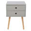 Set of 2 Premium Irmtraud 2-Drawer Bedside Cabinets, Pair of Stylish Two-Tone Nightstands-1578535480