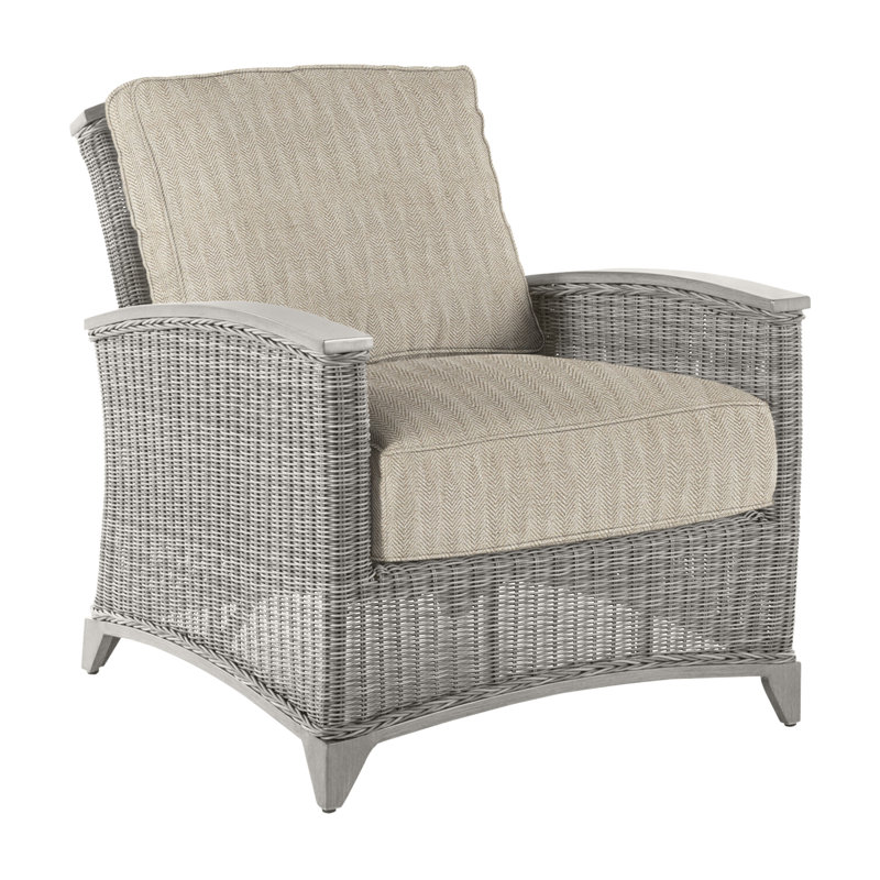 Astoria Woven Lounge Chair, Welt, Oyster, Herringbone Sand