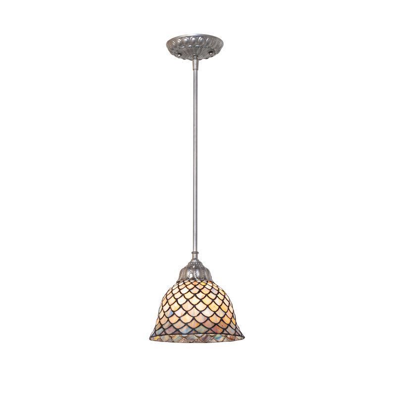 8" Wide Tiffany Fishscale Mini Pendant
