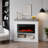 49“ Electric Fireplace with Mantel, Ultra Thin Fireplace Insert, 12 Color Changing Flame, 5 Brightness Levels, 750W/1500W Heater, Remote Control, 1-8H Timer & Overheat Protection-1670270162-1846883396