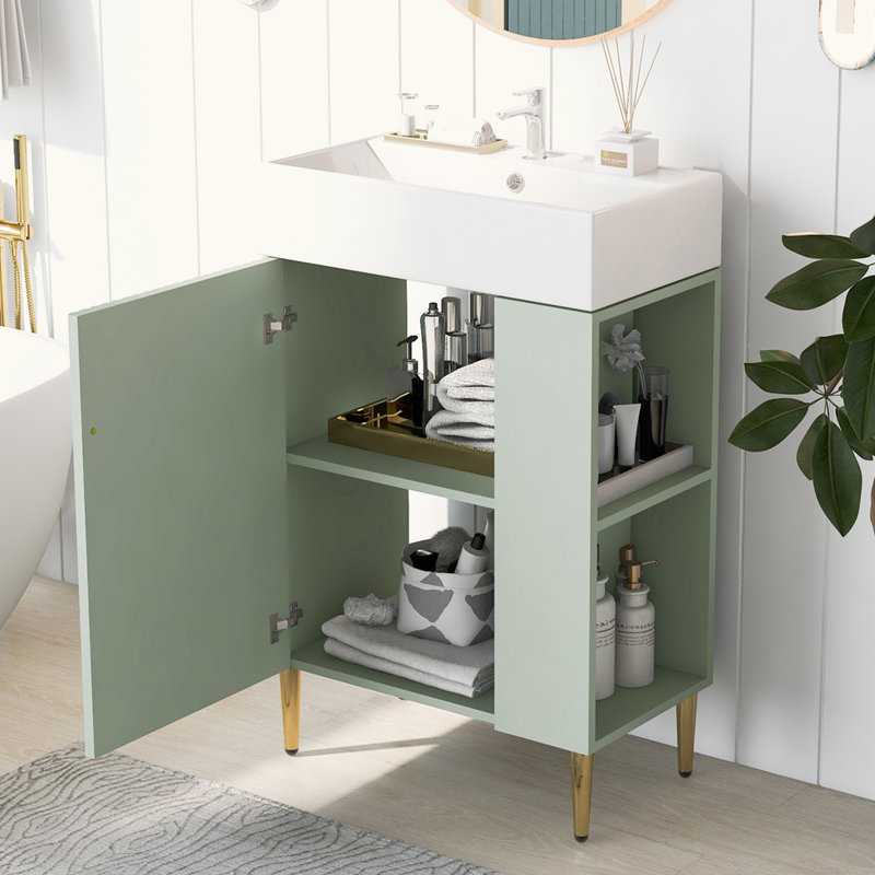 Bathroom vanity with Right side storage