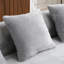 Canapé modulaire en L à compression complète avec méridienne incurvée, canapé en chenille gris modulaire, haute densité pour le salon en appartement-390849480