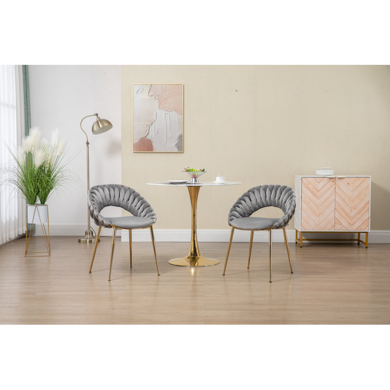 Chaise d'appoint large 22,44 po Terrico, Polyester gris