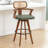 Swivel Upholstered Cane Back Bar Stools-592409348-592409349