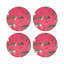 Sous-verres ronds en cuir cerisier Exotix-119015113