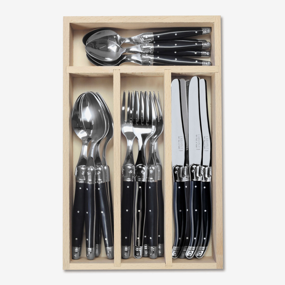 Rosalind Wheeler Delshon 24 Piece Stainless Steel Cutlery Set , Service for 6