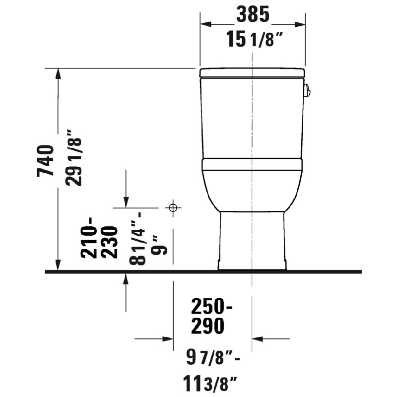 1.28 GPF (Water Efficient) Elongated One-Piece Toilet (Seat Included), Right-Hand