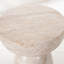 Table d'appoint de patio ronde avec base piédestal Mgo
