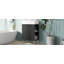 Meuble-lavabo 21,6 po, armoire combinée, meuble de rangement pour salle de bain, lavabo simple en céramique, rangement à droite-366997476