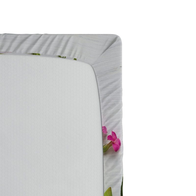 Microfiber Floral Fitted Sheet, Full Fitted Sheet