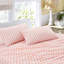 Ensemble de draps 100% coton avec poches profondes, draps en percale douillette avec ensemble de literie et de taies d'oreiller 4 pièces, rose floral-398994216-272599465