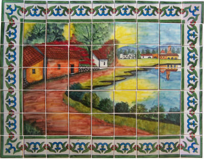 TalaMex Old Town. Murale argile Talavera