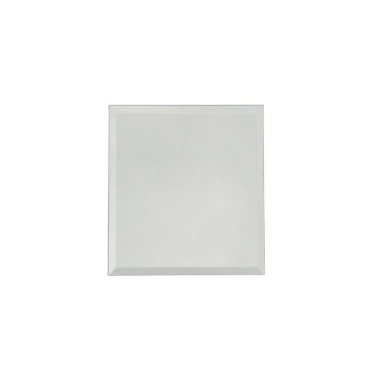ABOLOS Reflections Frosted Silver Beveled Square 8 in. x 8 in