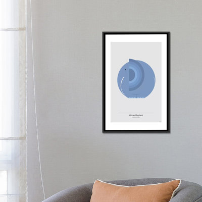 « éléphant (blue) », impression sur toile
