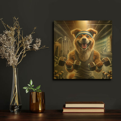 «Gym Dog» par Rey Klimt, art mural en métal