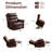 Power Lift Recliner Chair For Elderly With Massage And Heat, Lay Flat Recliner For Big And Tall, Brown-1907805821