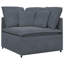  Canapé modulaire en velours gris foncé