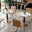 24" Round Terrazzo Dining Table, Commercial & Residential Use For Café, Restaurant, Patio & Small Spaces
