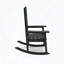 Chaise berçante noire en polyéthylène-1300611349
