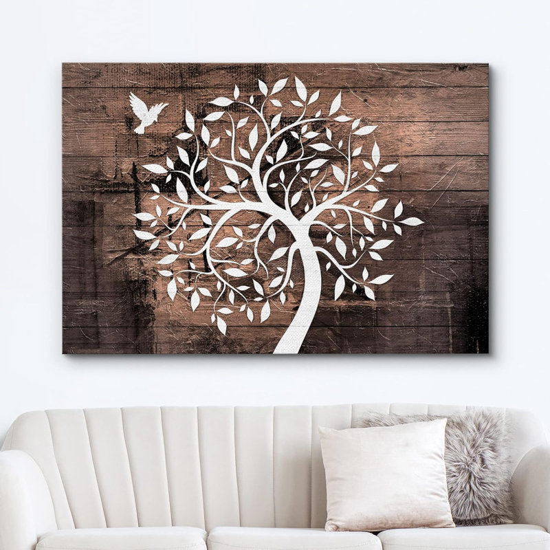 Impression sur toile, effet bois, Toile tendue, H 24 po x l 36 po x P 1,5 po