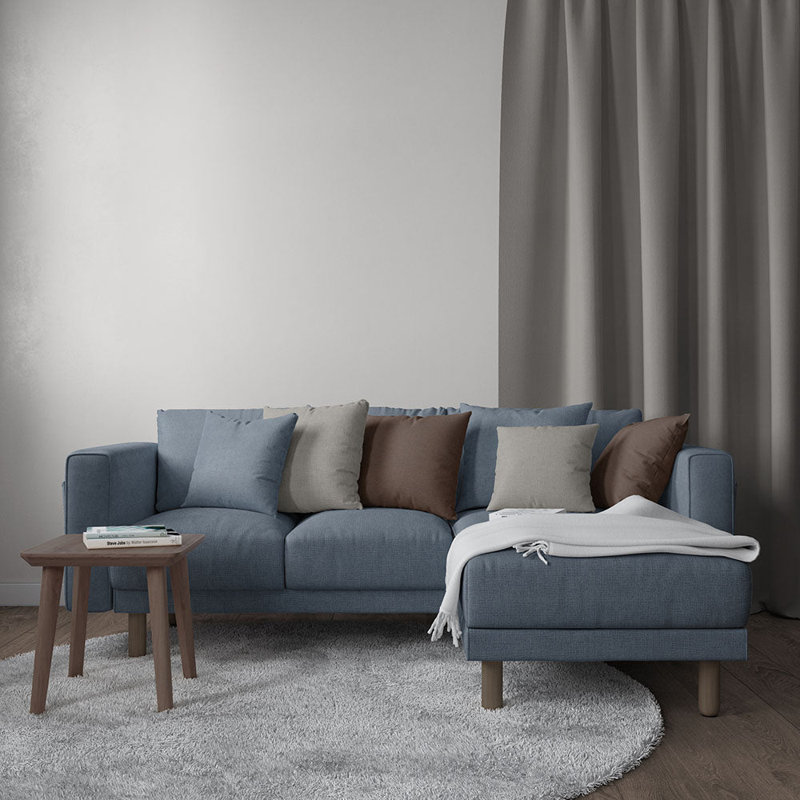 Tissu Abbeyshea Devine Chenille par The Yard, Bleu Capitole