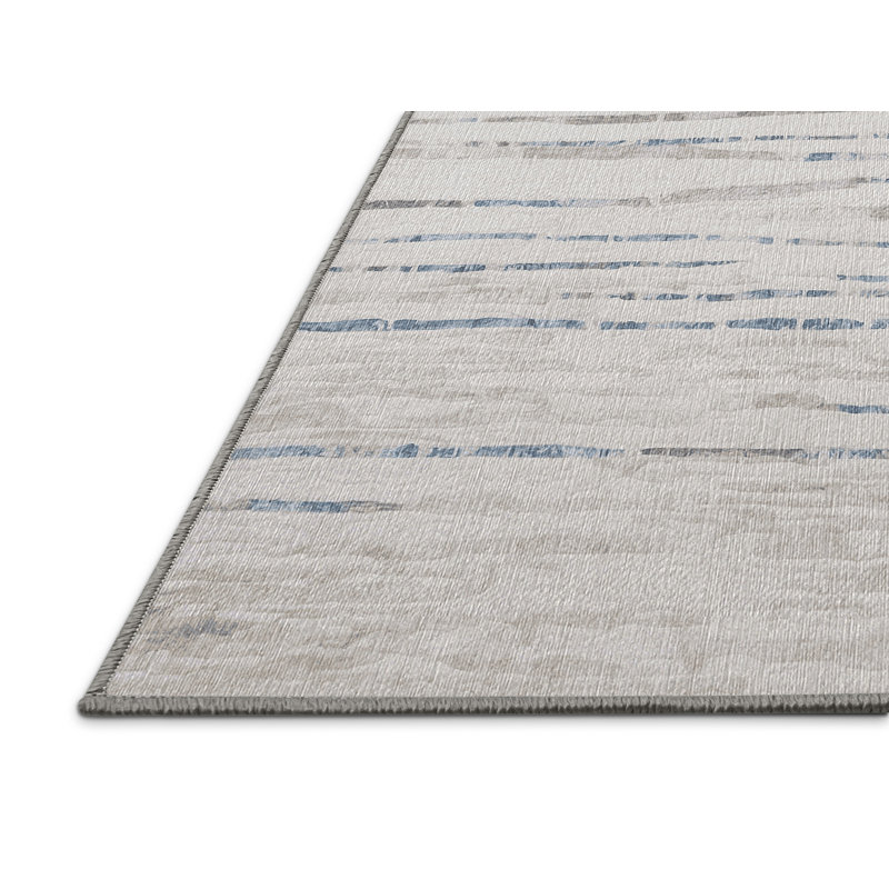 Machine Washable Gray Area Rug, Rectangle 2' x 3'