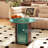 Wooden Round Coffee Table With Hidden Storage, Circle Farmhouse Side Table With Sliding Door-114195353