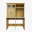 Armoire de rangement pour buanderie avec tringle suspendue et organisateur sur laveuse-129877056