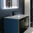 Susanna Widespread Faucet 2-handle Brass Bathroom Faucet with Blue Glass Handles-97269377