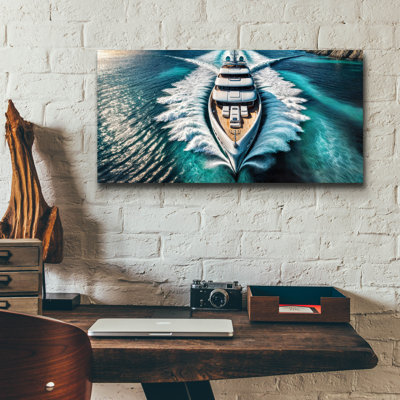  «Make Waves In The World» par Rey Klimt, art mural en verre acrylique, 24 po x 12 po