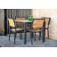 SoHo 36" Square Teak Aluminum Outdoor Dining Table-1280338553