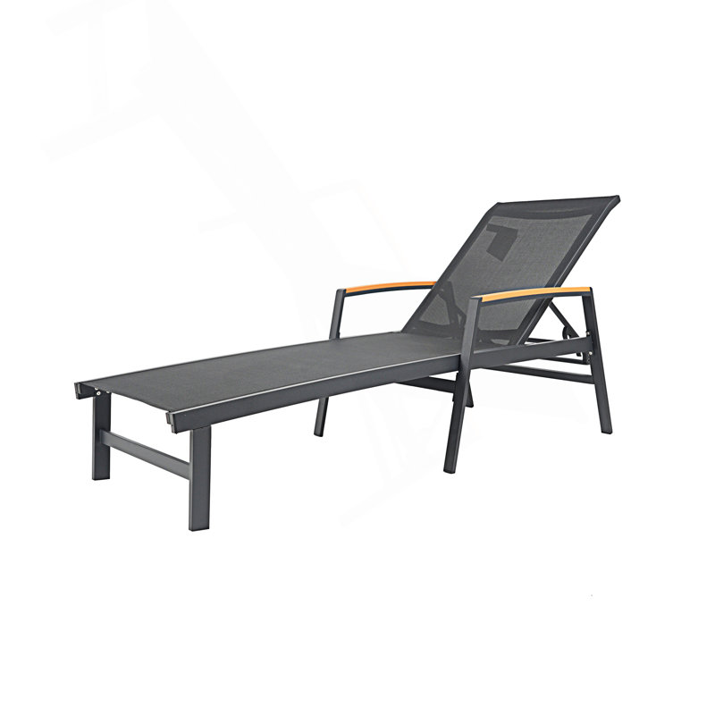 Comfortable And Versatile Outdoor Chaise Lounge, Black
