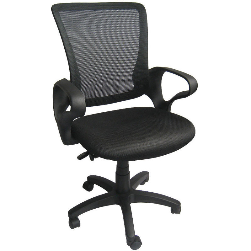 Latitude Run Mesh Task Chair - Ergonomic Office Chair with Adjustable Height, Lumbar Support & Breathable Mesh Back for Home/Office