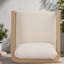 Ensemble de 2 chaises longues Modern Patio, siège profond en bois d'acacia
