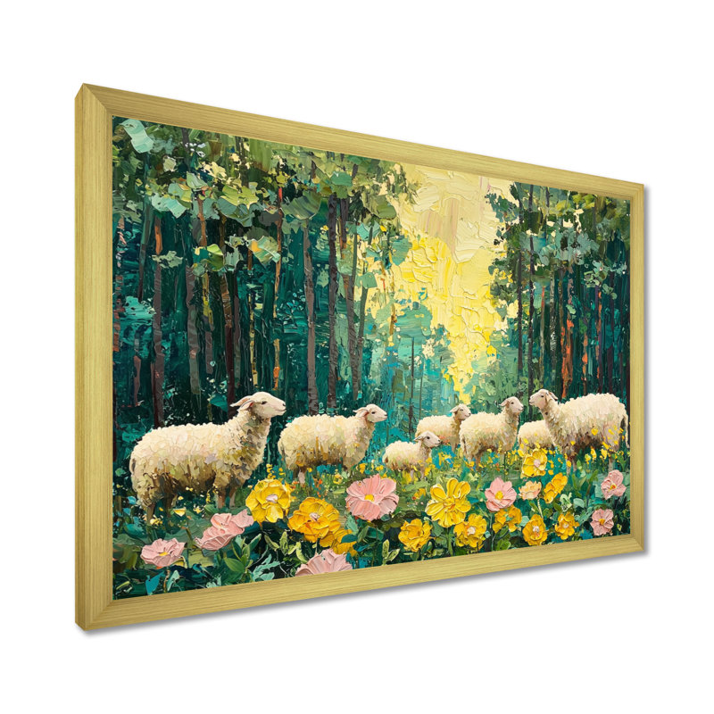 Art mural sur toile Drinda, Reproduction encadrée d'une seule photo, H 34 po x l 44 po, Doré